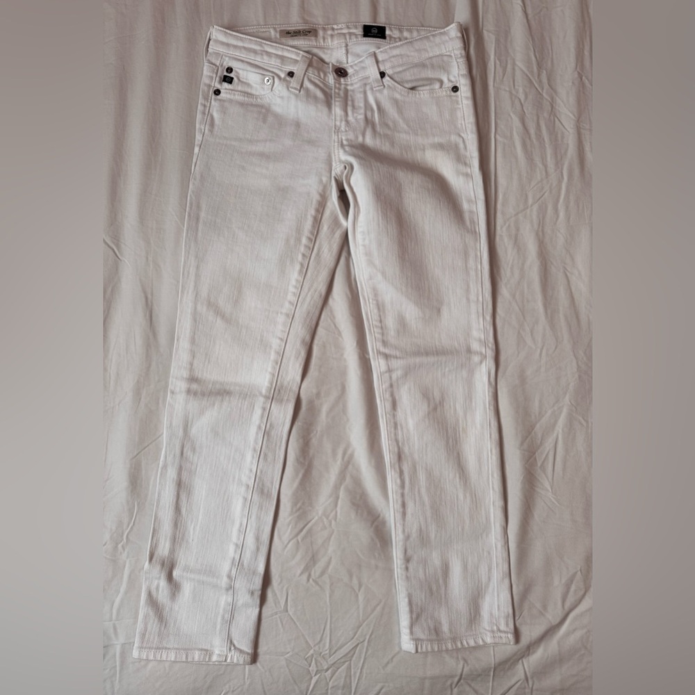 AG Adriano Goldschmied Stilt Crop Cigarette Jeans in White